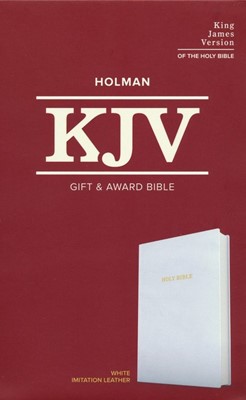 KJV Gift and Award Bible--imitation leather, white