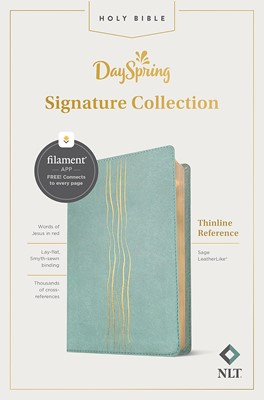 NLT Thinline Reference Bible, DaySpring Signature Collection, Filament Enabled (LeatherLike, Sage, Red Letter): DaySpring Signature Collection
