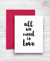 Картичка „All We Need Is Love“ [Подаръци/Сувенири]