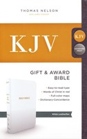 KJV, Gift and Award Bible, Imitation Leather, White