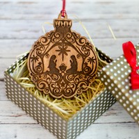 Дървена играчка за елха - Рождество (2) [Подаръци/Сувенири]