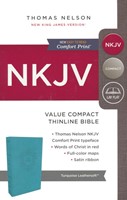 NKJV Value Compact Thinline Bible, Imitation Leather, Blue