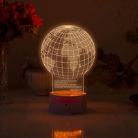 3Д нощна лампа с гравиран библейски текст - Аз съм светлината на света [Подаръци/Сувенири]