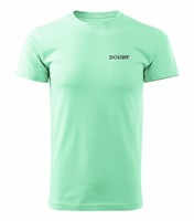 Тениска с бродерия – DOUBT (размер: S; ментов цвят)