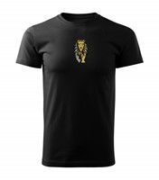 Тениска с бродерия – Лъв с корона (размер: S; черен цвят) [Подаръци/Сувенири]