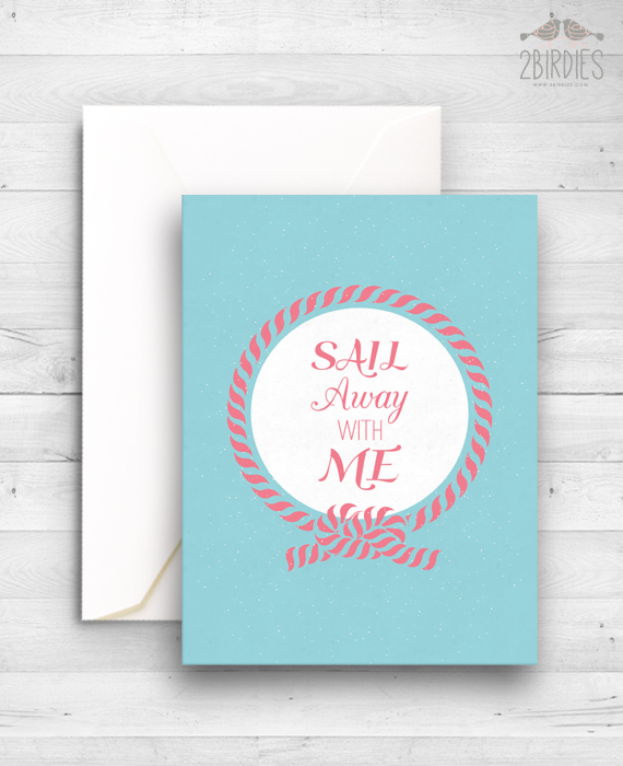 Картичка „Sail Away With Me“