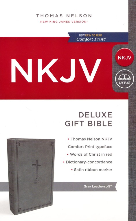 NKJV Deluxe Gift Bible, Gray
