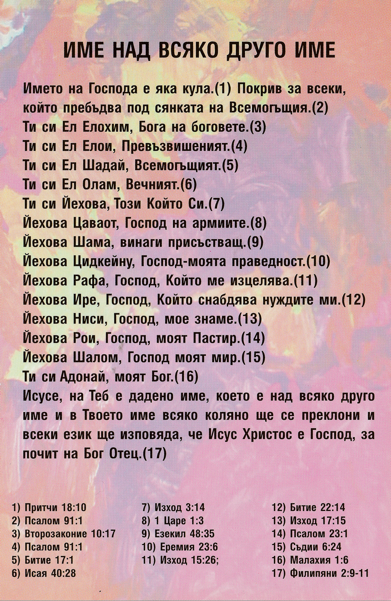 Силата на изповедта – Име над всяко друго име