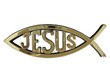 Рибка за кола "Jesus" - златна - голяма