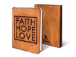 Дървен тефтер - Faith, Hope, Love (S)
