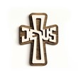 Дървен магнит с 3Д надпис: JESUS - в превод „ИСУС“
