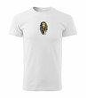 Тениска с бродерия – Лъв с корона (размер: XXL; бял цвят)