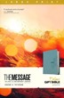 The Message Large-Print Deluxe Gift Bible--soft leather-look, teal